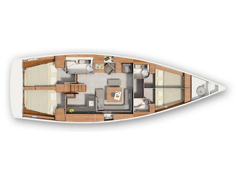 Book yachts online - sailboat - Hanse 455 - SUGAR - rent