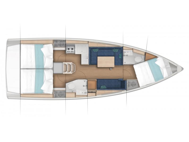Book yachts online - sailboat - Sun Odyssey 380 - Bura Kiss - rent