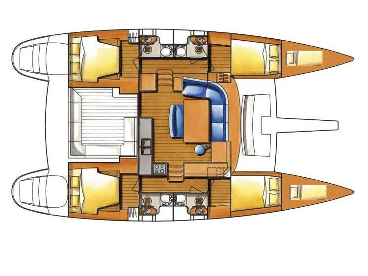 Book yachts online - catamaran - Lagoon 450 - Oscar V - rent