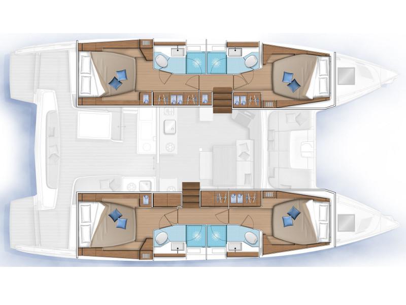 Book yachts online - catamaran - Lagoon 46 - Sundowner - rent