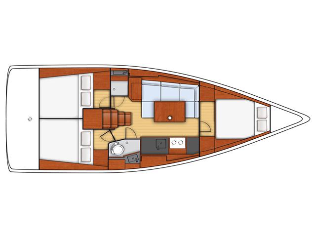 Book yachts online - sailboat - Oceanis 38 - HAPPY - rent