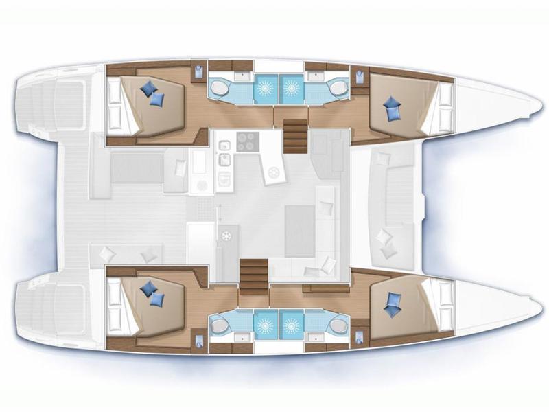 Book yachts online - catamaran - Lagoon 450 Flybridge - double elli - rent