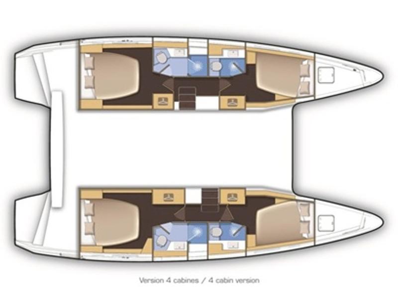 Book yachts online - catamaran - Lagoon 42 - Aeolian Breeze - rent