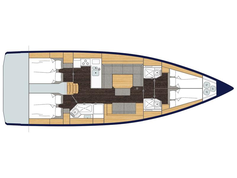 Book yachts online - sailboat - Bavaria C45 - WILDCARD - rent