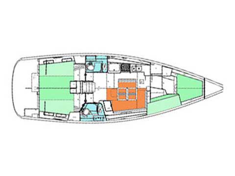 Book yachts online - sailboat - Beneteau Oceanis 43 - Blauw - rent
