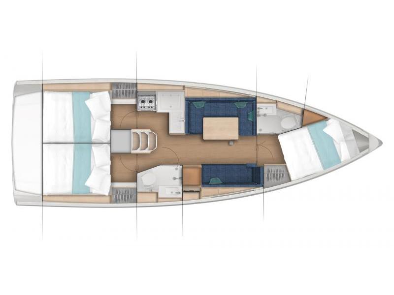 Book yachts online - sailboat - Sun Odyssey 380 - Euforica - rent