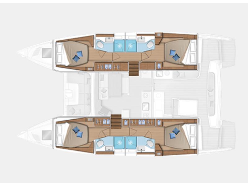 Book yachts online - catamaran - Lagoon 46 - Cresta Bianca - rent