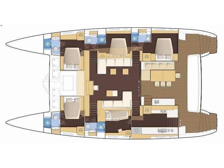 Book yachts online - catamaran - Lagoon 620 (10+3) - The Sun (PTP)  (5 cab + 3 crew) (AC, WM, Generator, Inverter, Tender Lift) - rent
