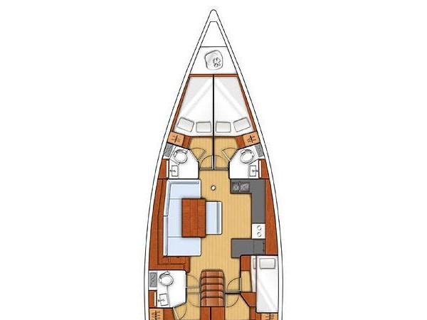 Book yachts online - sailboat - Oceanis 48 - Senza Fine )   ( A/C and Generator  - rent