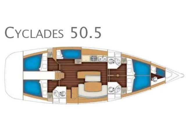 Book yachts online - sailboat - Cyclades 50.5 - Senza Segreti - rent