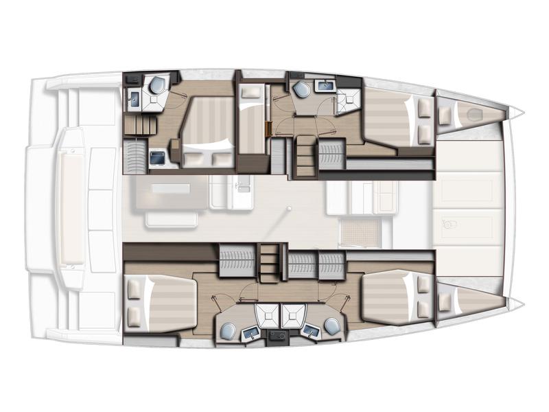 Book yachts online - catamaran - Bali 4.6 5 cabins - WILD BUNCH - rent