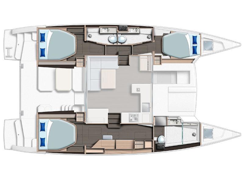 Book yachts online - catamaran - Moorings 4200/3 - Moorings 4200/3 (2021) - rent