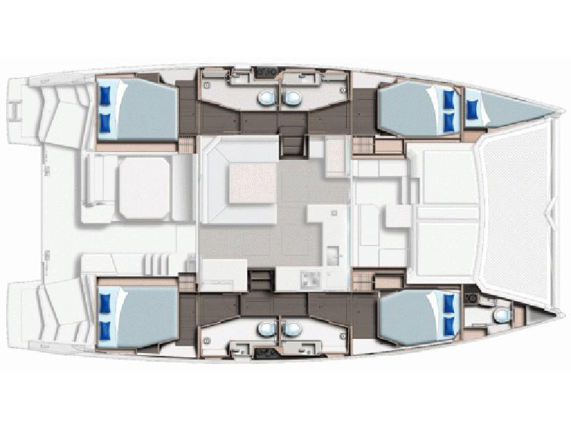 Book yachts online - catamaran - Moorings 4500L crewed - Moorings 4500L crewed (2022) - rent