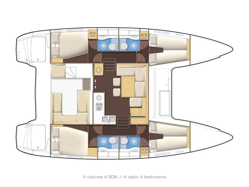 Book yachts online - catamaran - Lagoon 400 S2 - Seaker | Solar Panel, Inv 2000W - rent