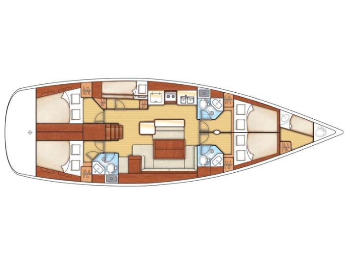 Book yachts online - sailboat - Cyclades 50.5 - Gentle Wind (A/C, generator, electric heads,solar panel) - rent