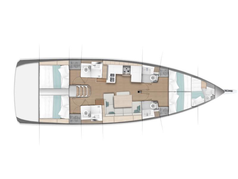 Book yachts online - sailboat - Sun Odyssey 490 - BALDUR - rent