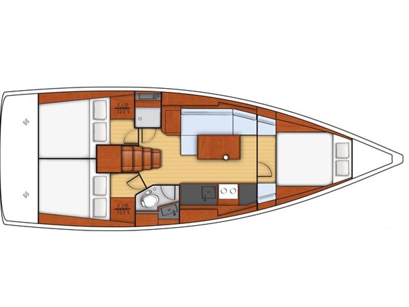 Book yachts online - sailboat - Oceanis 38 - Omega - rent