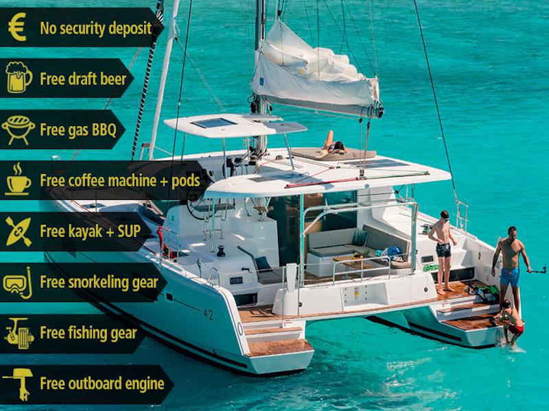 Book yachts online - catamaran - Lagoon 42 - Kireina - rent