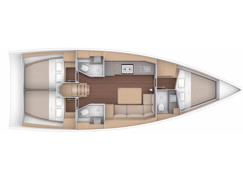 Book yachts online - sailboat - Dufour 390 Grand Large - Arya - rent