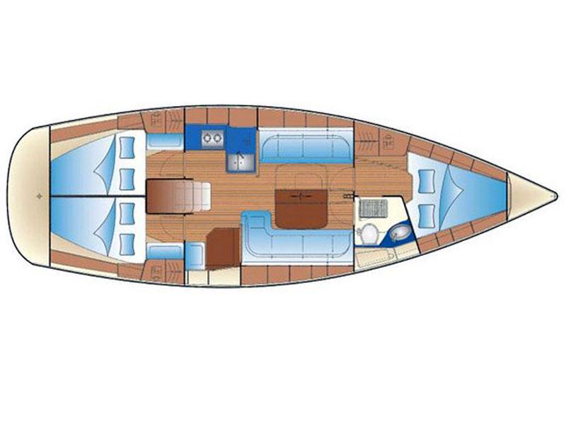 Book yachts online - sailboat - Bavaria Cruiser 37 - Aventura - rent