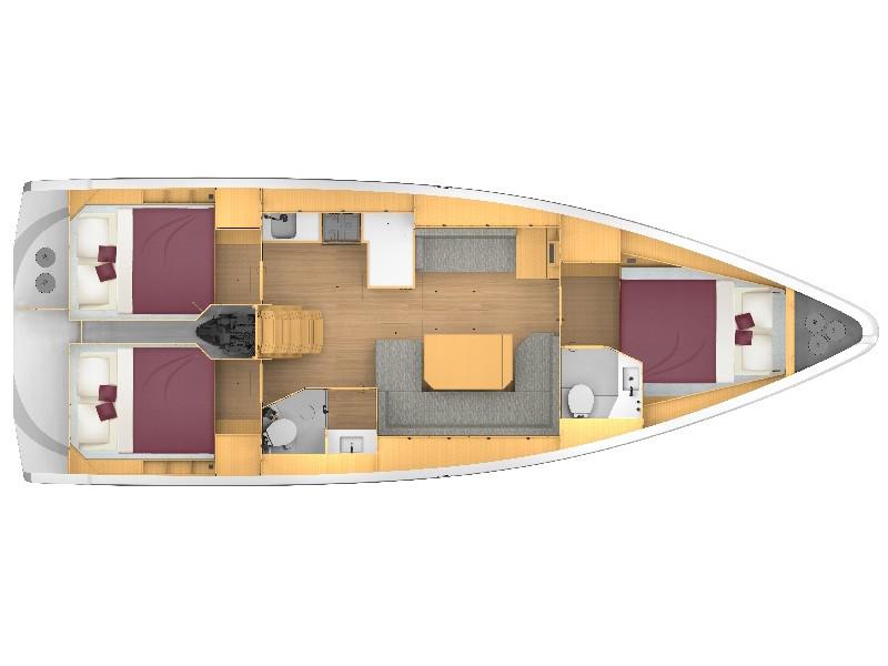Book yachts online - sailboat - Bavaria C42 - Fiesta - rent