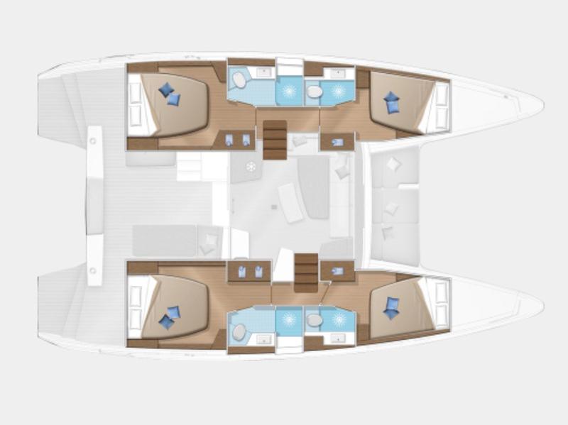 Book yachts online - catamaran - Lagoon 42 - Coral Seas - rent