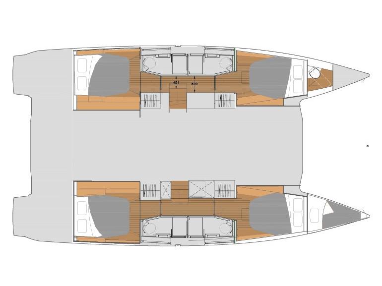 Book yachts online - catamaran - Fountain Pajot Elba 45 - Kon-tiki - rent