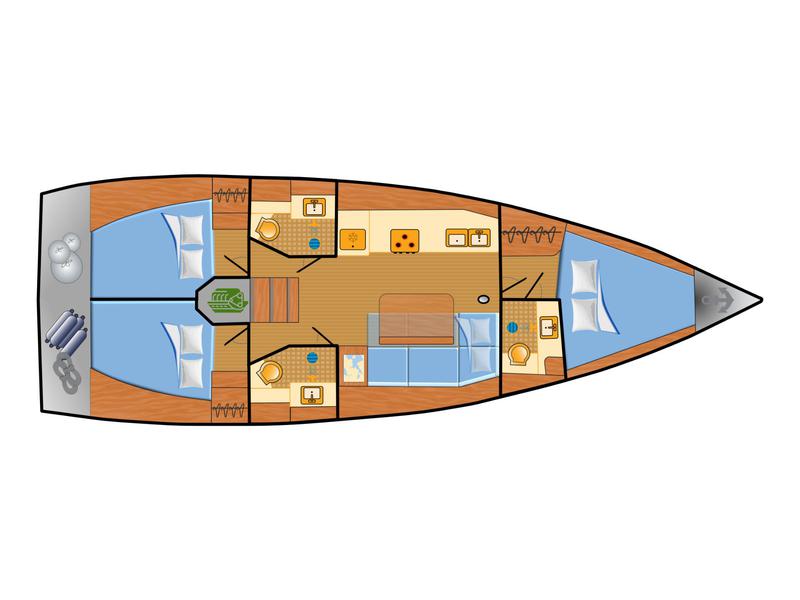Book yachts online - sailboat - Dufour 390 Grand Large - Elena - rent