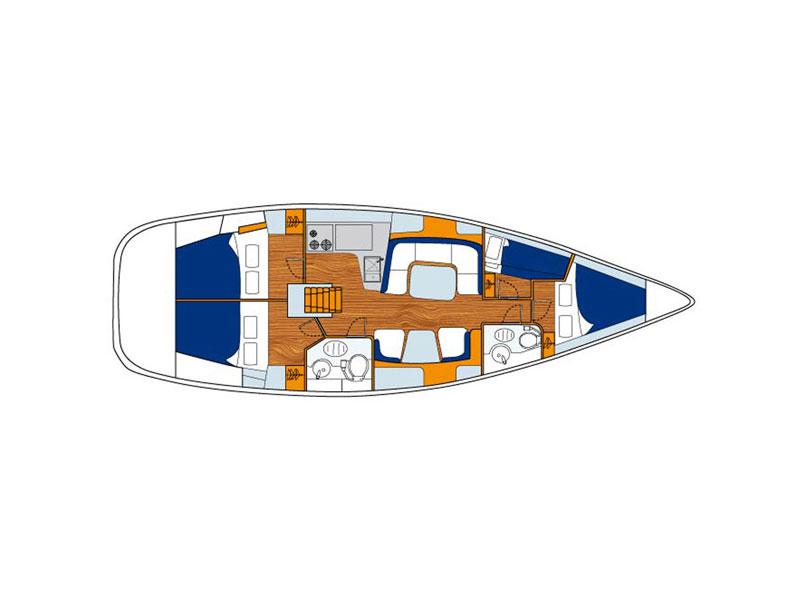 Book yachts online - sailboat - Sun Odyssey 43 - Frine - rent