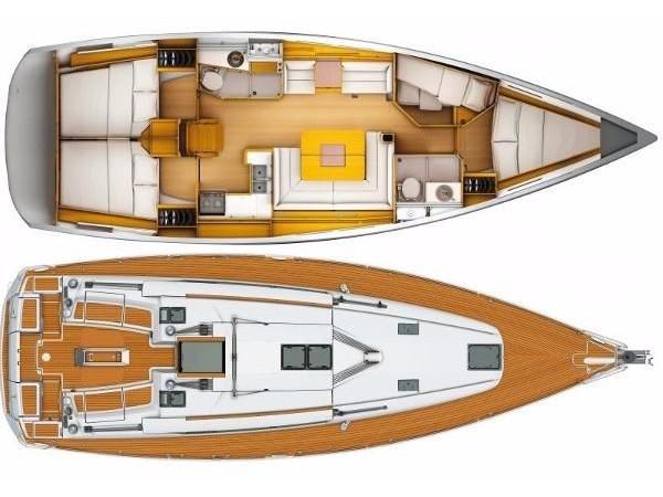 Book yachts online - sailboat - Sun Odyssey 439 - Triada / bow-thruster, solar panels, electric WC - rent