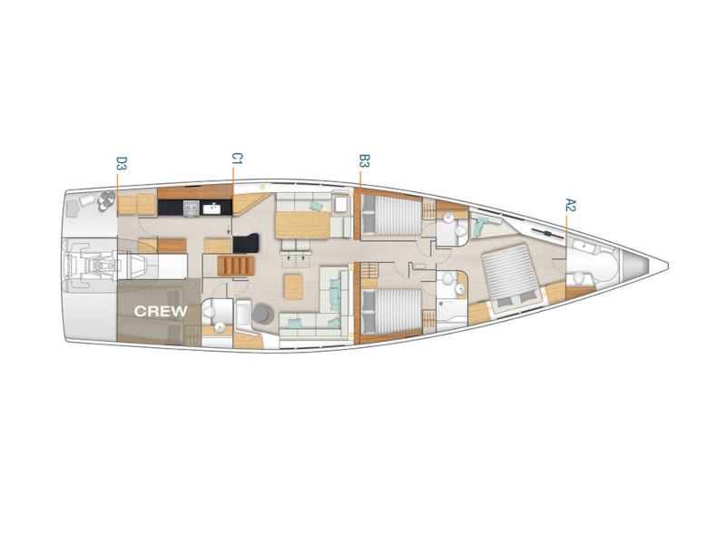 Book yachts online - sailboat - Hanse 675 - Palmera - rent