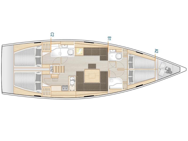 Book yachts online - sailboat - Hanse 458 - SARISU - rent