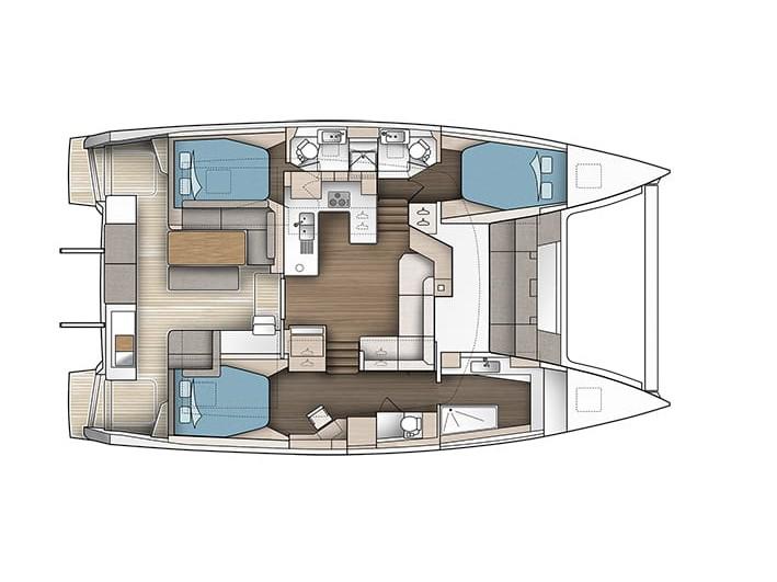 Book yachts online - catamaran - Astréa 42 - 3 cabines - Moana - rent