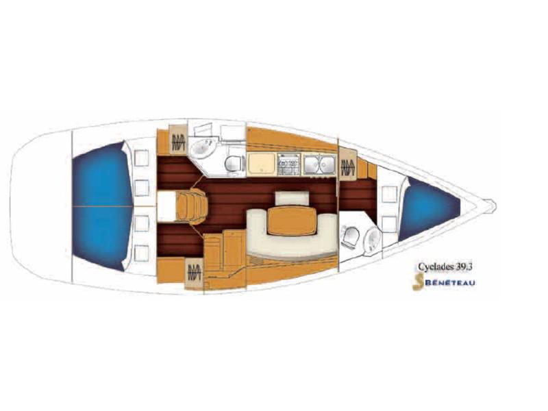 Book yachts online - sailboat - Cyclades 39.3 - Rhodes Yachting - rent