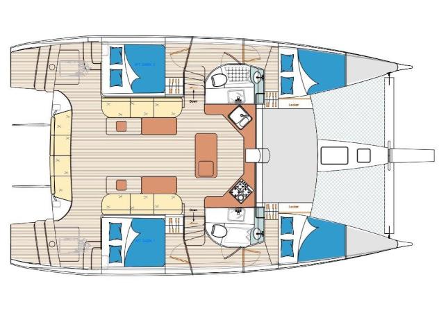 Book yachts online - catamaran - Island Spirit 410v2 - Kaya - rent