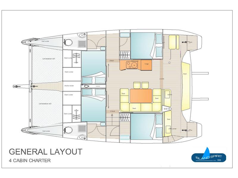 Book yachts online - catamaran - Island Spirit 380 - Thai Angel - rent
