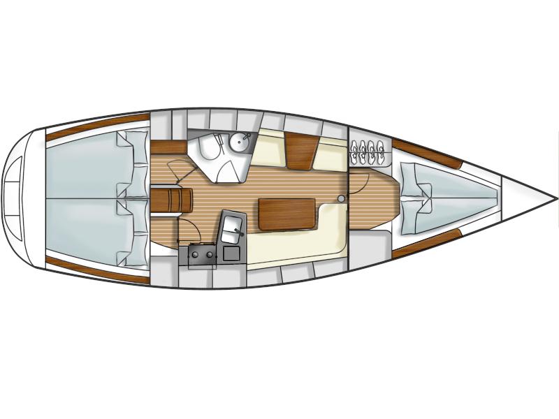 Book yachts online - sailboat - Hanse 342 - 9 Muses - rent
