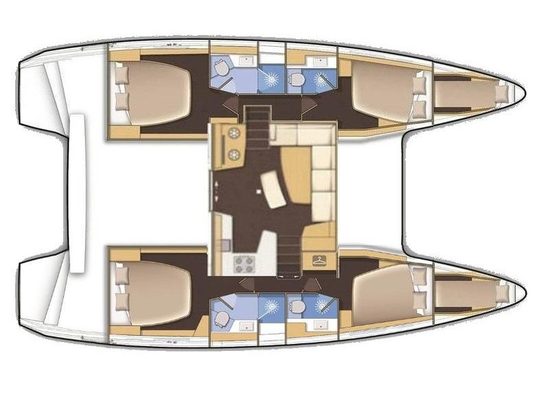 Book yachts online - catamaran - Lagoon 40 - Nina (A/C, Gen 10KWA, watermaker, electric winch) - rent