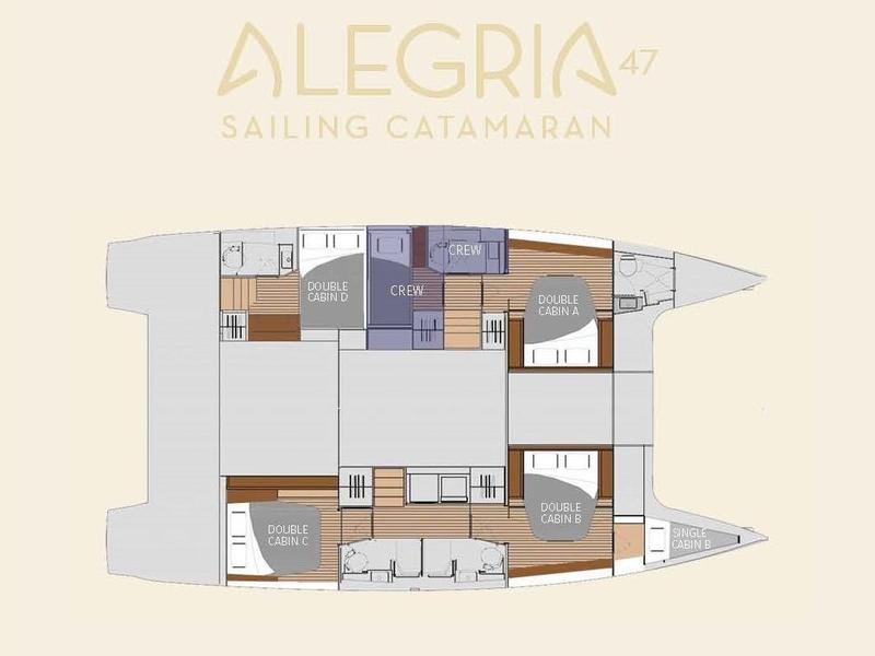 Book yachts online - catamaran - Fountaine Pajot - Saona 47 - Crewed   "Alegria" - rent