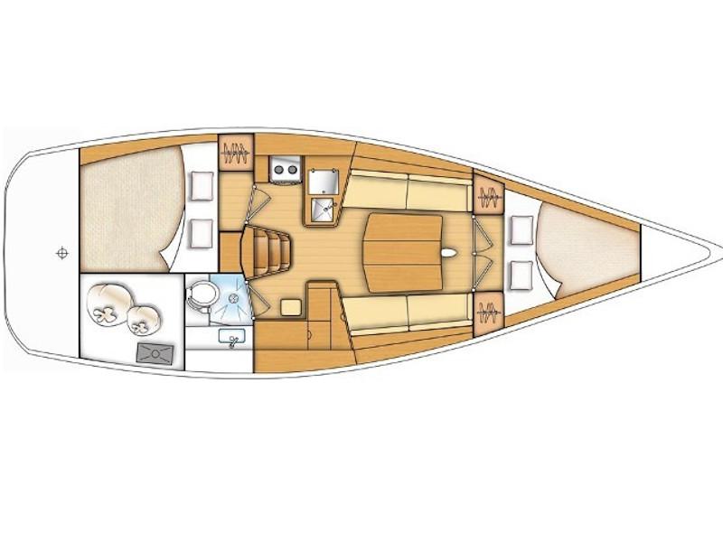 Book yachts online - sailboat - First 35 - MUSUKO - rent