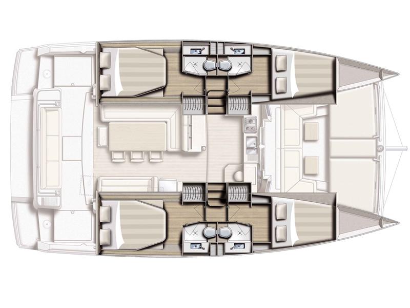 Book yachts online - catamaran - Bali 4.1 - MEDUSA I (generator, air condition, 1 SUP free of charge) - rent