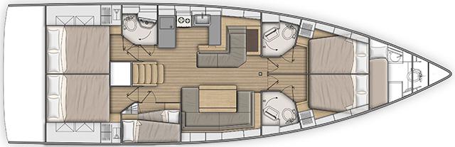 Book yachts online - sailboat - Oceanis 51.1 - ANNEZIA STAR (generator, air condition, 1 SUP free of charge) - rent