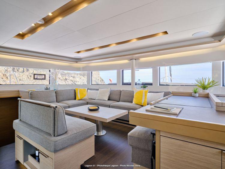 Book yachts online - catamaran - Lagoon 51 - JEWEL (Charter rate includes VAT, Skipper Fee, Generator, Air-condition, Watermaker, Icemaker, Dishwasher, 2 SUP, Tubes, Kids Water-ski, Sea scooter, Electric BBQ) *Skippered only* - rent