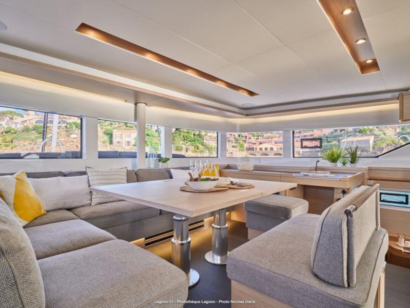 Book yachts online - catamaran - Lagoon 51 - JEWEL (Charter rate includes VAT, Skipper Fee, Generator, Air-condition, Watermaker, Icemaker, Dishwasher, 2 SUP, Tubes, Kids Water-ski, Sea scooter, Electric BBQ) *Skippered only* - rent