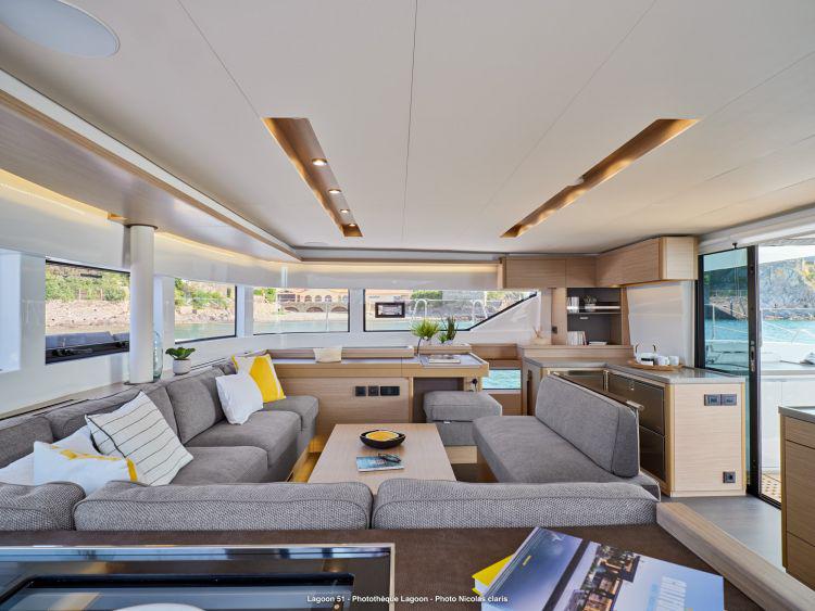 Book yachts online - catamaran - Lagoon 51 - JEWEL (Charter rate includes VAT, Skipper Fee, Generator, Air-condition, Watermaker, Icemaker, Dishwasher, 2 SUP, Tubes, Kids Water-ski, Sea scooter, Electric BBQ) *Skippered only* - rent