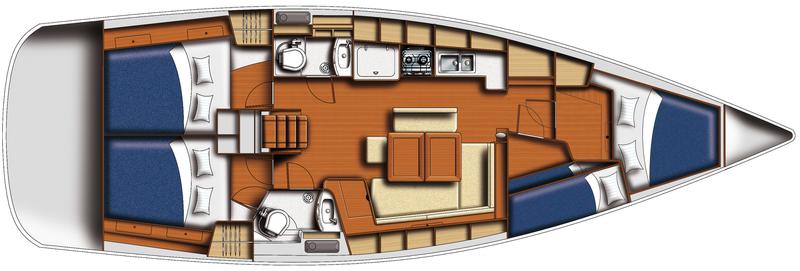 Book yachts online - sailboat - Oceanis 43 - Gilda - rent