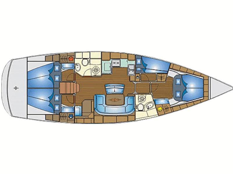 Book yachts online - sailboat - Bavaria 46 Cruiser - SR II  - rent