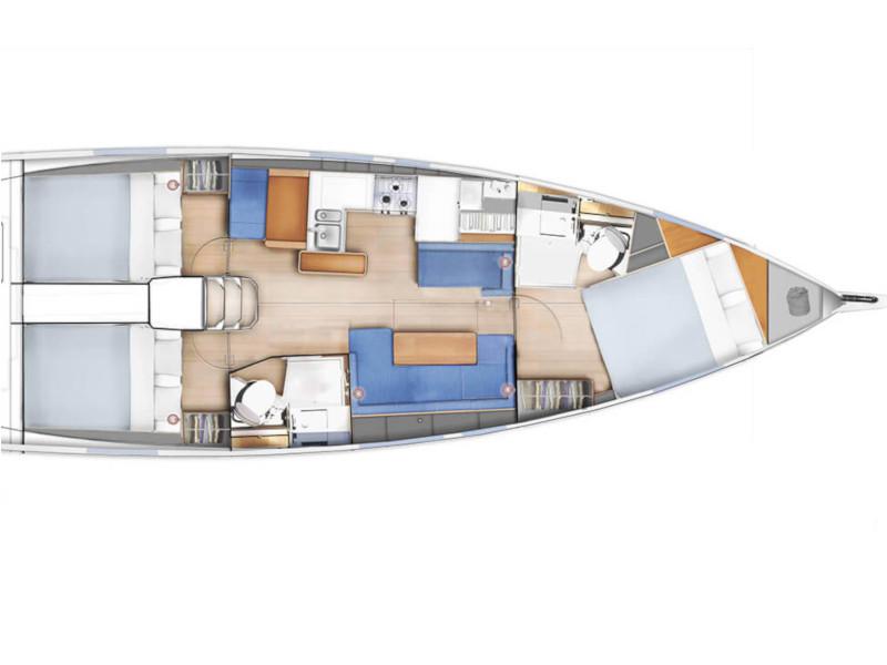 Book yachts online - sailboat - Sun Odyssey 410 - Chimera - rent