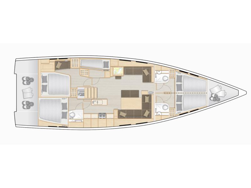Book yachts online - sailboat - Hanse 548 - Infinity of Dreams - rent