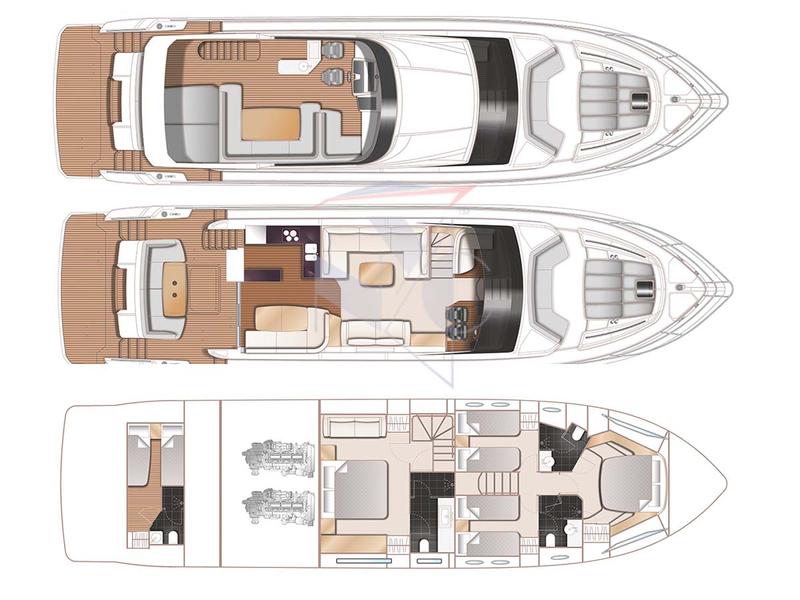 Book yachts online - motorboat - Princess V65 - Princess Mary - rent